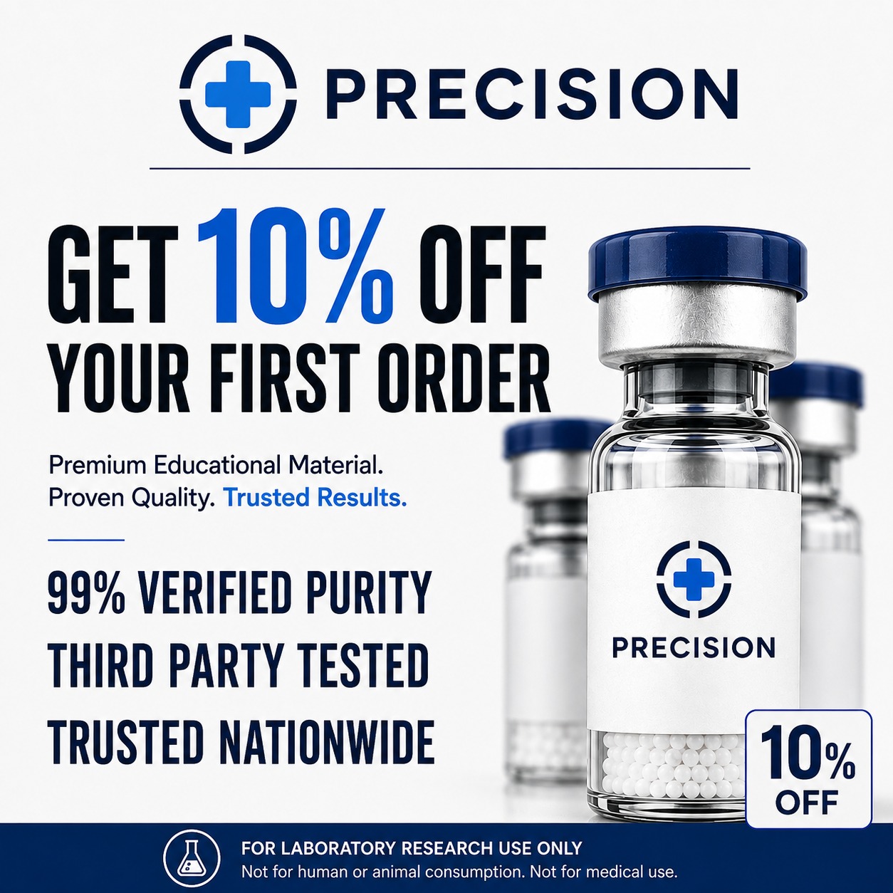 Precision ad creative — get 10% off your first order