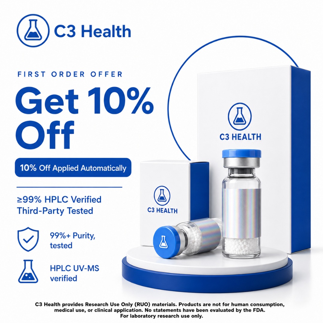 C3 Health ad creative — get 10% off, applied automatically